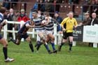 Tynedale's Dan Temm on the charge against Old Albanians. Photo: David T. Hewitson/Sports for All Pics